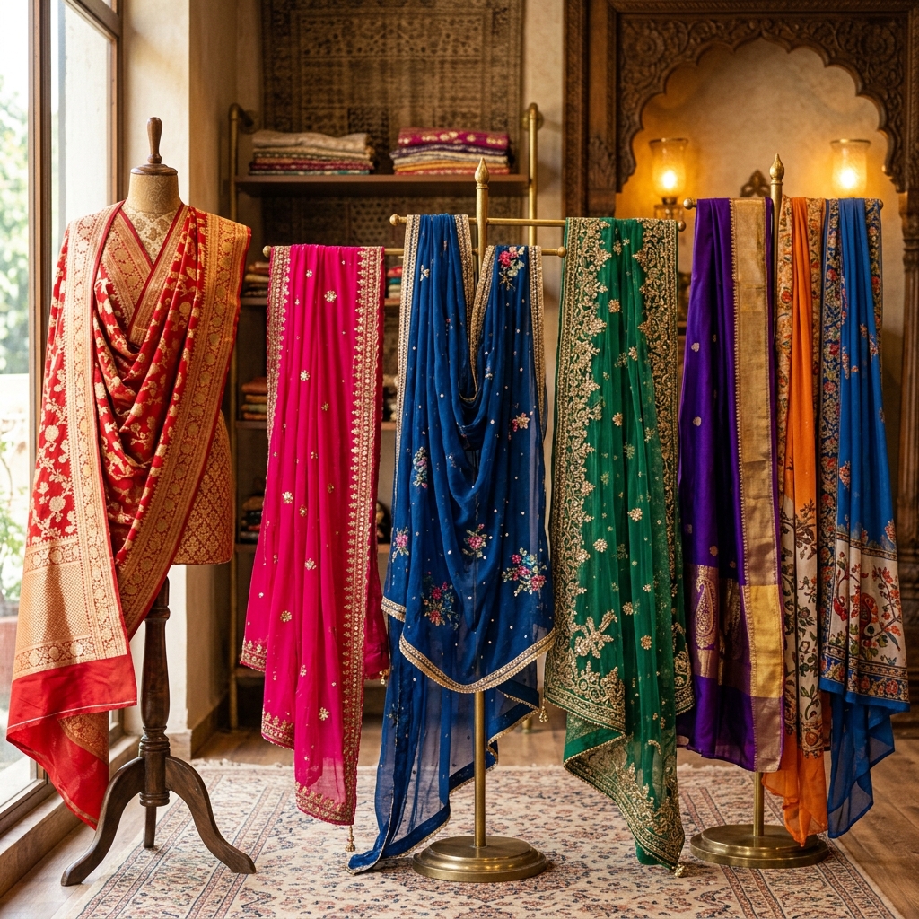 Dupatta collection at Sanjay Cut Piece, Thane