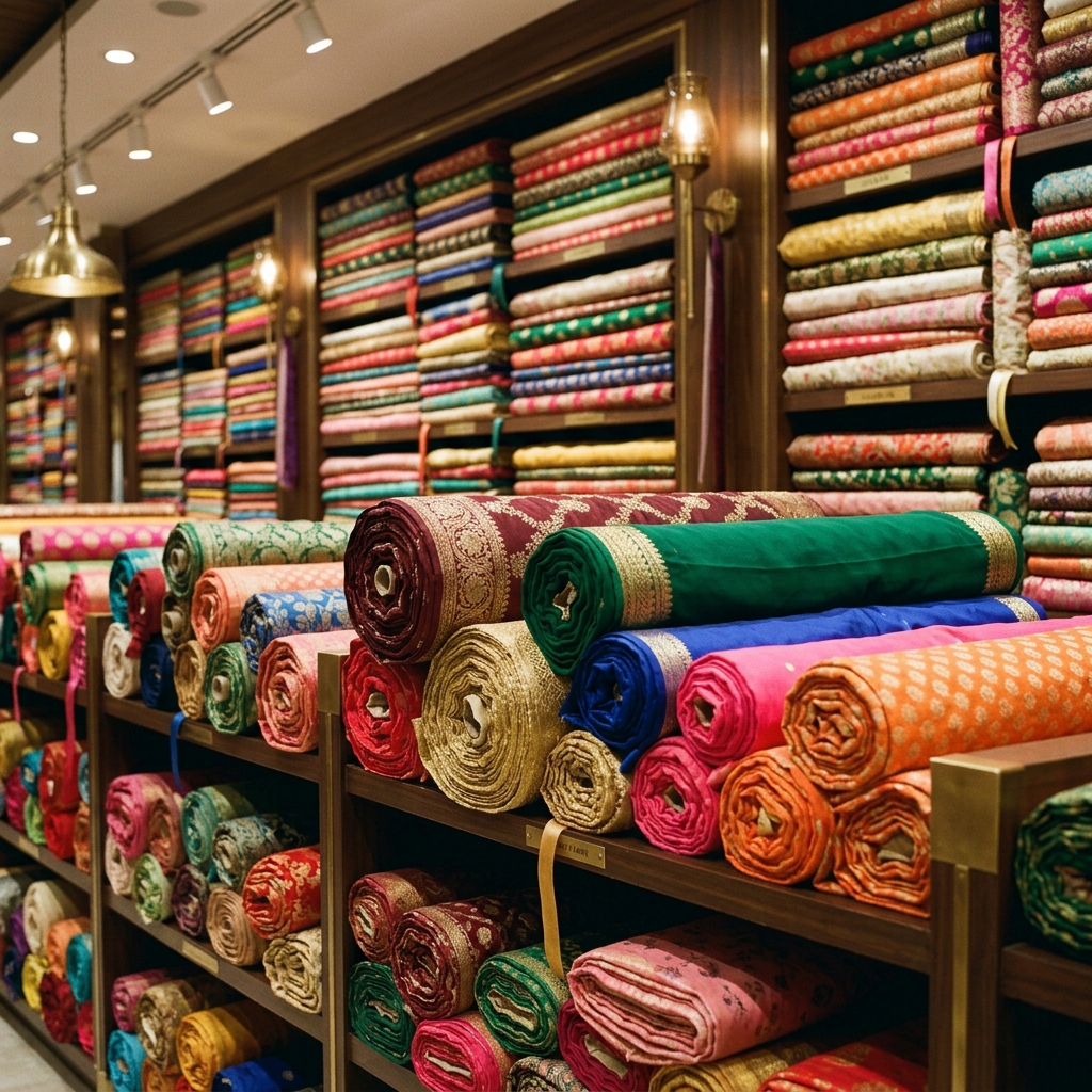Fabric collection at Sanjay Cut Piece, Thane