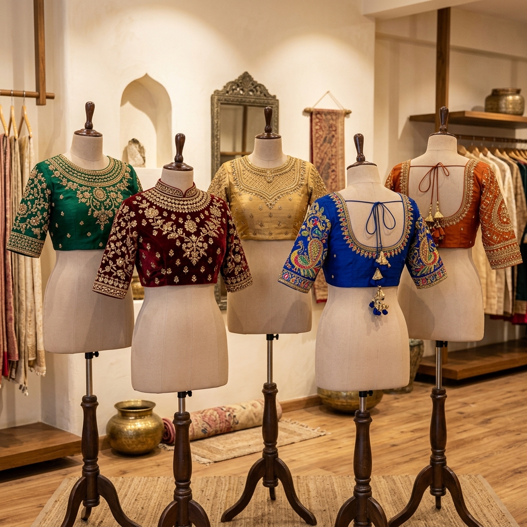 Ready made blouse collection at Sanjay Cut Piece, Thane